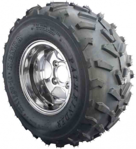 22" Pathfinder Tire with 10" Polished Aluminum Wheel (Passenger Side)