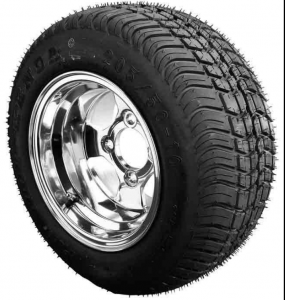 18" Pro Tour Tire with 10" 4-Spoke, Polished Wheel Assembly