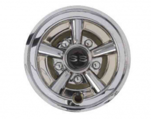 8" CHROME PAINTED WHEEL COVER WITH SS LOGO-608291