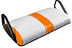 Channel White On Orange RXV SEAT BOTTOM COVER