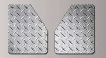 CLUB CAR DS MUD GUARDS - STAINLESS