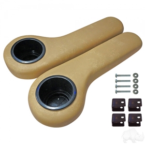 Seat Kit Arm Rest Set with Cup Holder, Buff