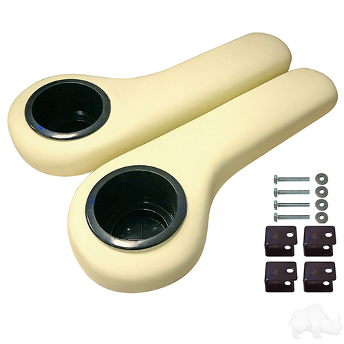 Seat Kit Arm Rest Set with Cup Holder, Buff