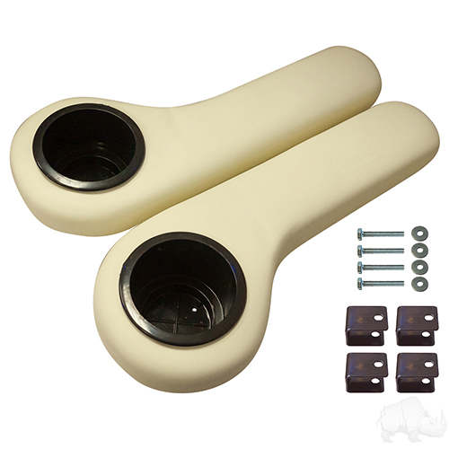 Seat Kit Arm Rest Set with Cup Holder, Buff