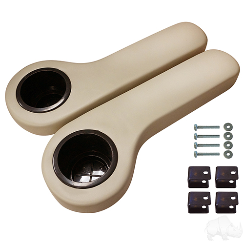 Seat Kit Arm Rest Set with Cup Holder, Buff