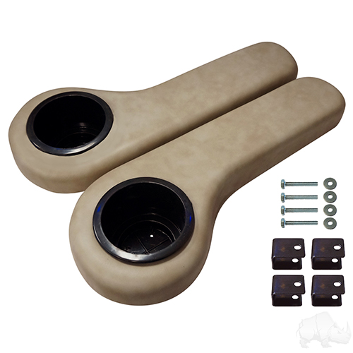 Seat Kit Arm Rest Set with Cup Holder, Buff