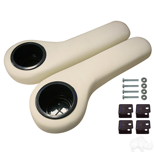 Seat Kit Arm Rest Set with Cup Holder, Buff